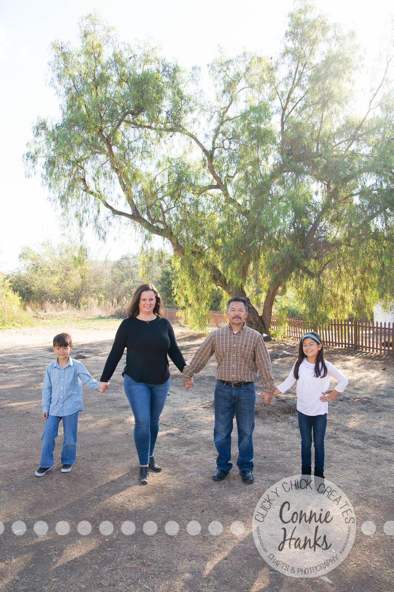Connie Hanks Photography // ClickyChickCreates.com // family photos, San Diego family photography, family photo session, siblings, rustic, Los Penasquitos Canyon Preserve