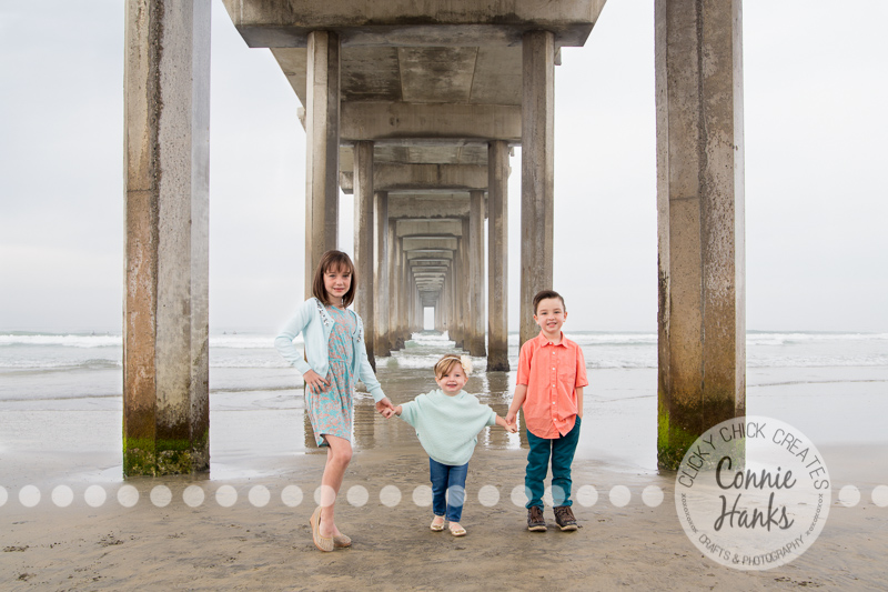 Connie Hanks Photography // ClickyChickCreates.com // multi-generation family photos, San Diego family photography, family photo session, siblings, La Jolla Shores, Scripps Pier