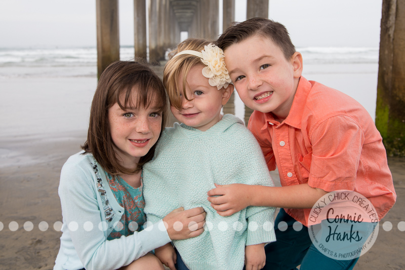 Connie Hanks Photography // ClickyChickCreates.com // multi-generation family photos, San Diego family photography, family photo session, siblings, La Jolla Shores, Scripps Pier