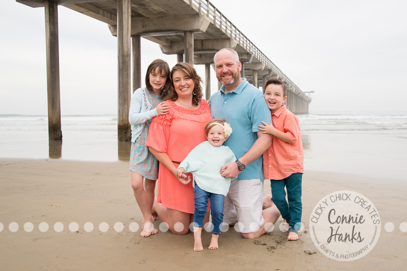 Connie Hanks Photography // ClickyChickCreates.com // multi-generation family photos, San Diego family photography, family photo session, siblings, La Jolla Shores, Scripps Pier
