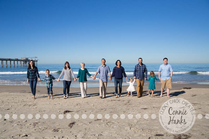 Connie Hanks Photography // ClickyChickCreates.com // multi-generation family photos, San Diego family photography, family photo session, siblings, La Jolla Shores, Scripps Pier